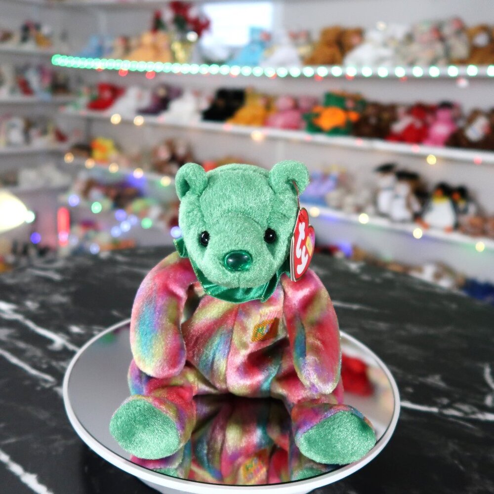 TY Beanie Baby - May Birthday‎ Bear (With Ruffles) | MWMT Mint Tags | Retired - Picture 4 of 16